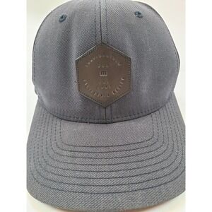 TravisMathew Flexfit Baseball Cap L XL Navy Blue Hexagon Logo Est 2007